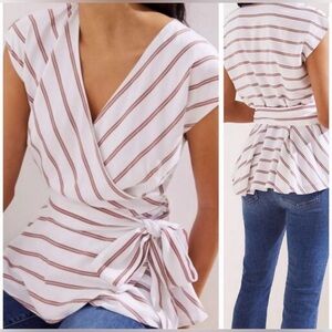 Loft Peplum wrap top